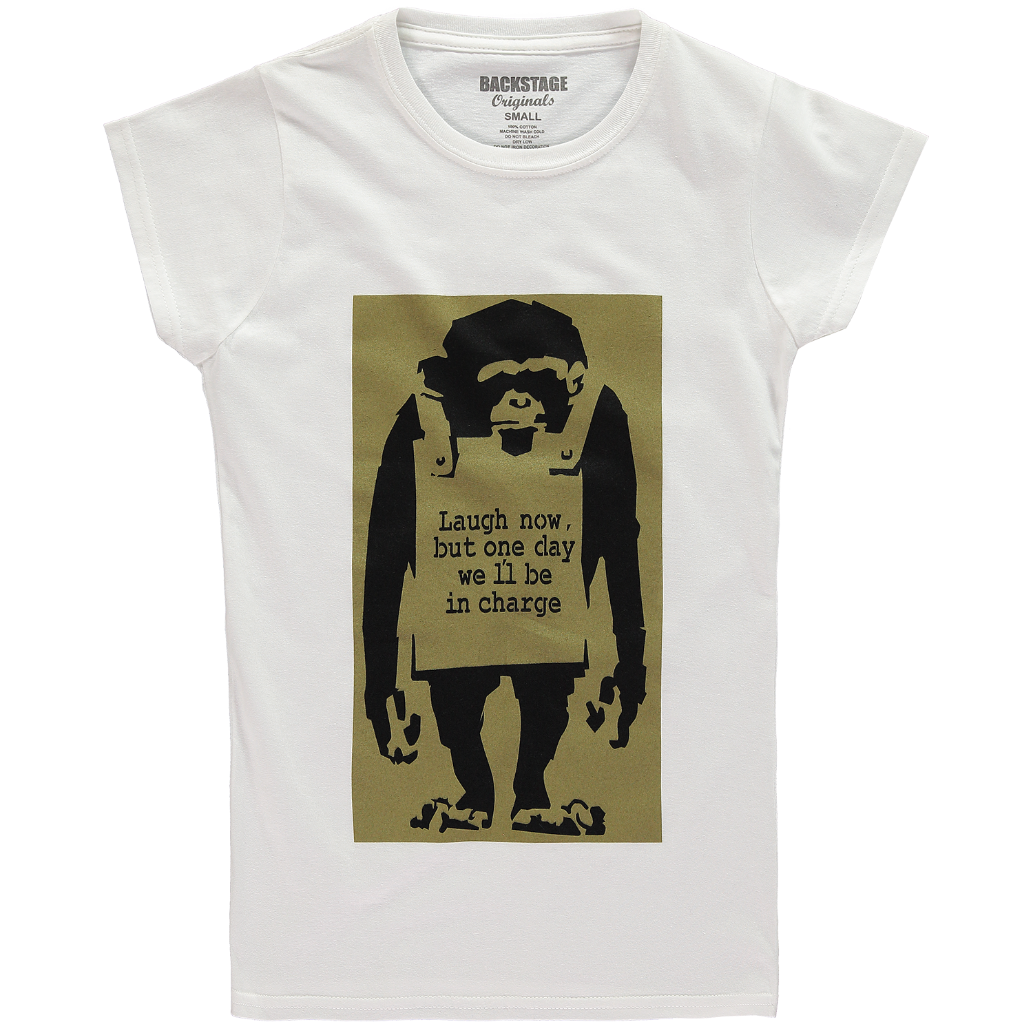 Image of Banksy Laugh Now Women's T-shirt